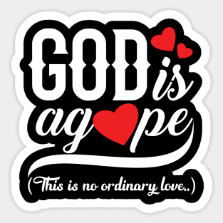 God is Agape Sticker